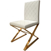 Crocodile leather butterfly leg dining chair for sale