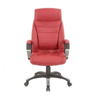 GUYOU Luxury Style Office Chair Red Leather Office Chair Executive Manager Office Chair