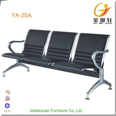 Black color leather cushion waiting chairs for salon YA-25A