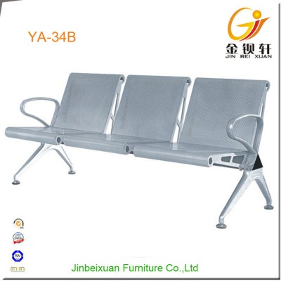 Barber airport reception waiting room bench 3-seat ,all metal