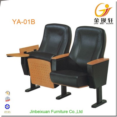 Best selling black fabric double seat cinema used YA-01B