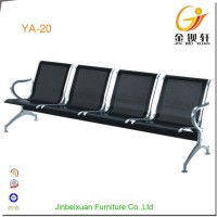 Black color bench bus station metal public waiting chair YA-20