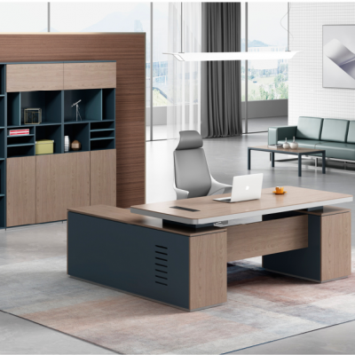 Durable furniture reginal size MDF modular l-shape fashional office desks for sale from Foshan China 9D21